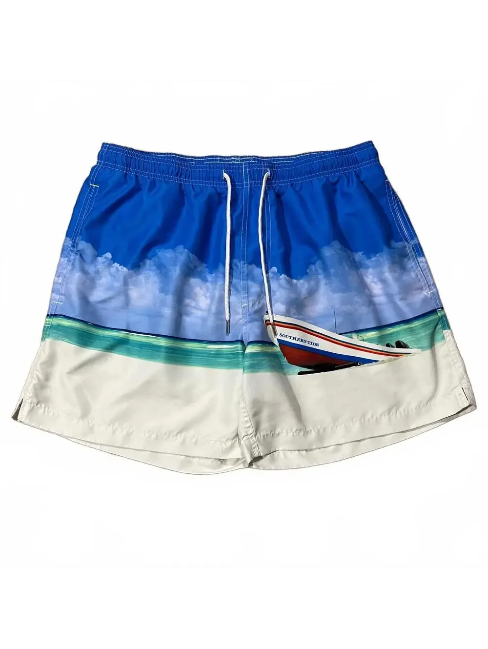 Southern Tide Mens Bermuda Triangle Graphic Printed Swim Trunks Size XL